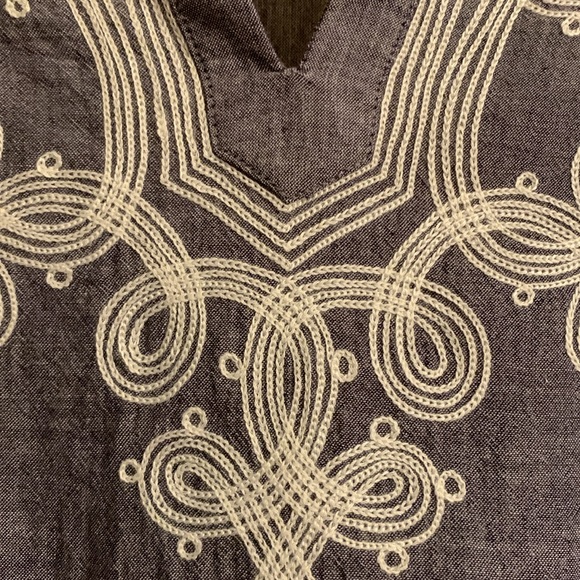 J. Crew Cotton Tunic, Soutache Trim, Button cuffs, XS on Tag - Fits like M, Boho - Picture 5 of 10